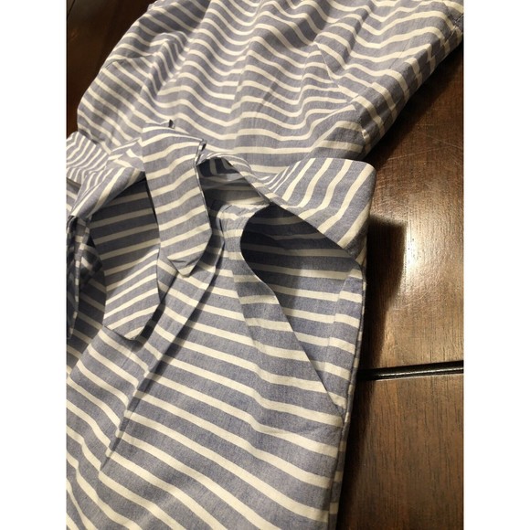 CBR Women Small Blue White Striped High Neck Sleeveless Romper Jumper Shorts - Picture 7 of 8